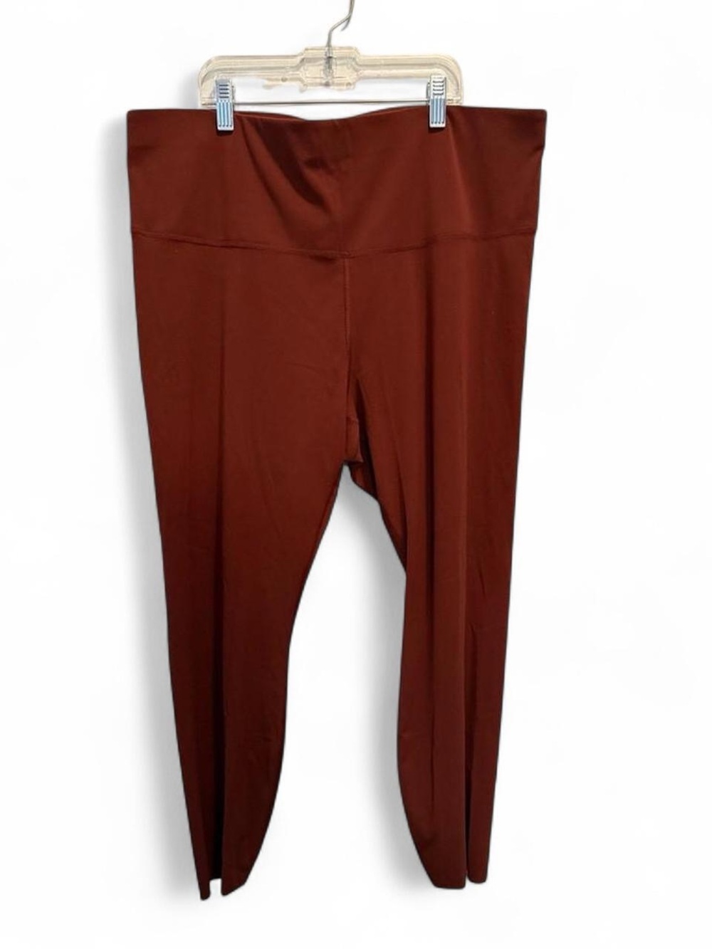 Nike Dri-FIT 2X Cropped Workout Leggings Maroon Plus Size Athleisure